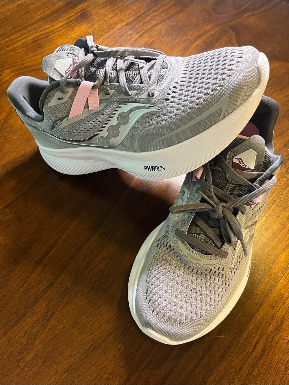 Saucony Women's Gray with Pink Accent Running Shoes